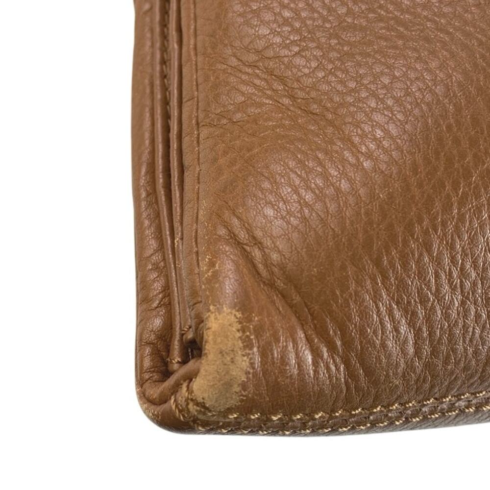 Michael Kors Women's Brown Pebbled Leather Double Zip Adjustable Crossbody Bag - Picture 7 of 8